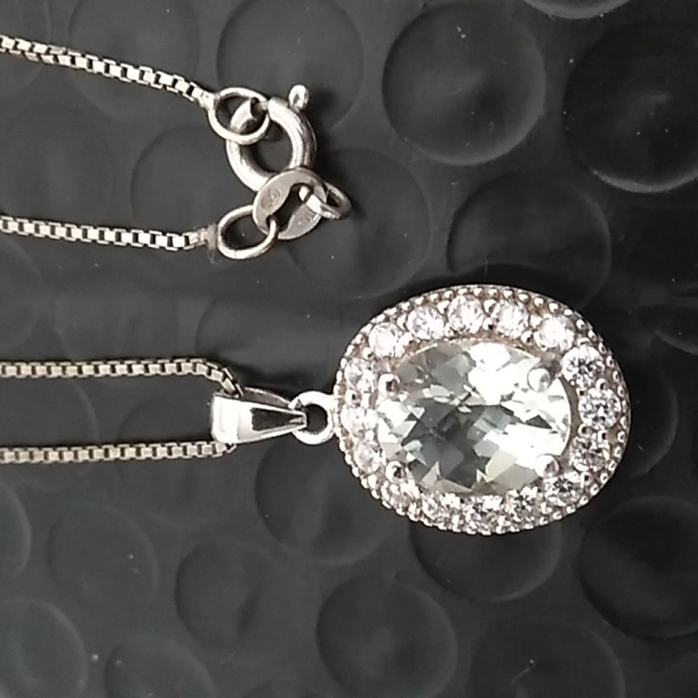 SALE! Victor Jansen VJ Sterling Silver Necklace W Stunning 925 Charm 925 Chain